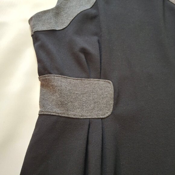 Selina Studio Black Grey Sleeveless Pencil Dress Size M Office Demure Sleek - Picture 6 of 12